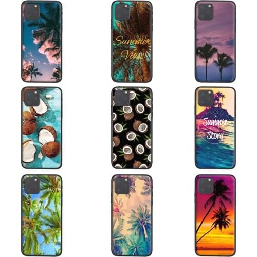 For Xiaomi Mi11 Mi 11 Pro Ultra Lite 10T 10S Mi9 Poco X3 NFC F3 Nouvelles Summer Cool Coconut Black Funda Fashion Cover