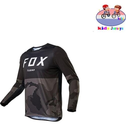 Kids Off Road ATV Racing T-Shirt AM Fox Bicycle Cycling Bike Downhill Jersey Motorcycle Jersey Motocross MTB Camouflage D Boys
