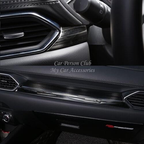 For Mazda CX-5 2017 2018 Center Console Control Dashboard Frame Cover Trims Strips Inner Stainless Steel Car-Styling Accessories