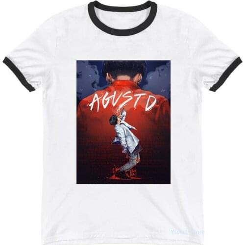 Hip Hop Agust D Graphic Print Tshirt WomenS Clothing Funny T-Shirt Femme Korean Style Clothes Summer D-2 Album T Shirt Female
