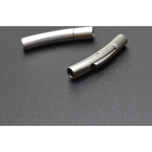 20pcs/lot hole size 15.3*3mm Custom logo Stainless Steel Flat Magnetic Clasps Silver Tone Metal Connector Leather Cord Bracelet