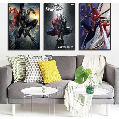Superhero Spiderman Picture Anime Painting Poster Wall Art Nordic Canvas Painting Children Mural Home Decoration Birthday Gift