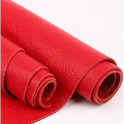 Red Handmade Tanned Vegetable Genuine Leather Piece Craft DIY Belt Butt Cowhide Leather Fabric