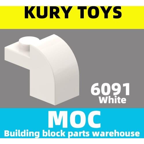 Kury Toys DIY MOC For 6091 Building block parts For Slope, Curved 2 x 1 x 1 1/3 with Recessed Stud