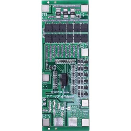 Top Deals 24V 6S 40A 18650 Li-Ion Lithium Battery Poretect Board Solar Lighting Bms Pcb With Balance For Ebike Scooter