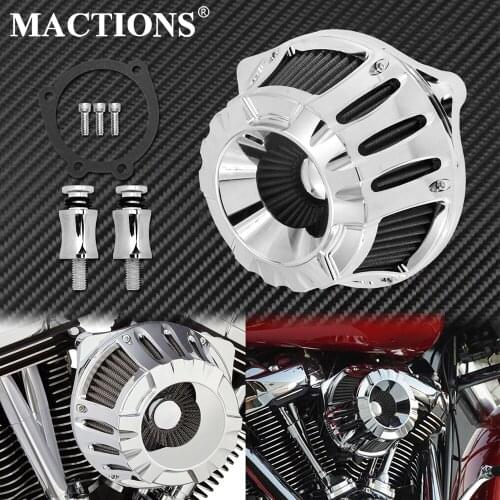 Motorcycle Chrome CNC Air Cleaner Filter Cut Aluminum For Harley Touring Street Glide Road Glide Dyna FXDLS Softail Sportster XL