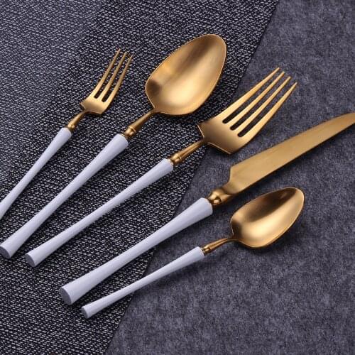 Stainless Steel Cutlery Set Dinner Knife Fork Spoon Flatware Set Dishwasher Safe Tableware for Restaurants Cutlery Dropshipping