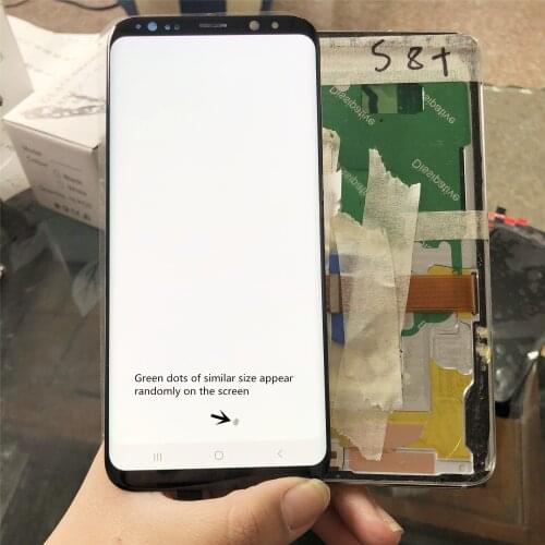 Original S8plus Display For SAMSUNG Galaxy S8 PLUS Screen Replacement LCD Touch Digitizer Assembly G955 G955F with Green Spot