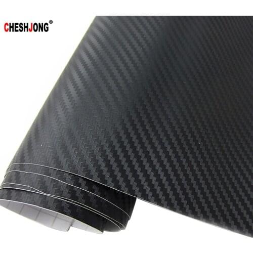 Cheshjong 3D Carbon Fiber Vinyl Film Car Stickers Waterproof Auto Wrap Sheet Roll Sticker Decal Motorcycle Car Styling 20x152cm
