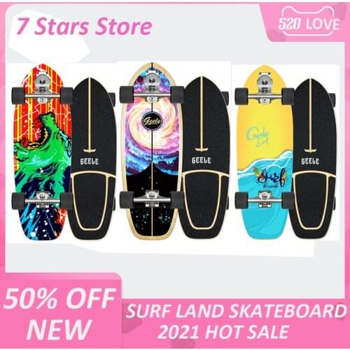 S7 Spring Truck Land Surfing Skateboard Cruise 30in S7 Truck Professionals Surf Skate Board Ski Training Thruster Simulat Skate