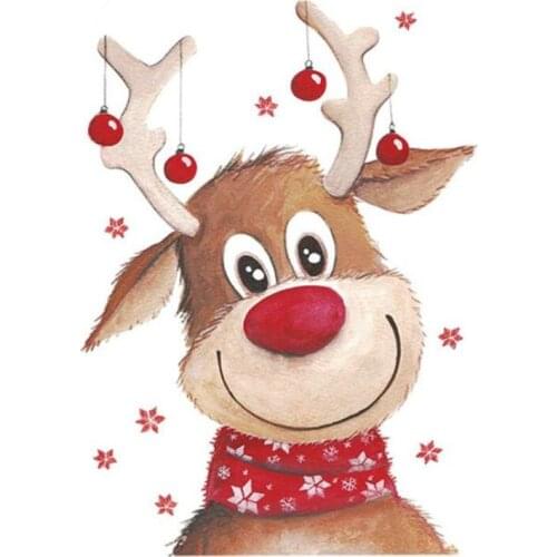 ShinEquin Biker Patch deal with it Clothes Heat Transfer Printing Christmas Deer Iron on patches for clothing Girl PVC Stickers