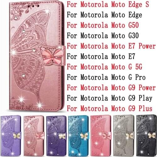 Sunjolly Leather Case Flip Card Wallet Stand Cover for Motorola Moto Edge S G50 G30 E7 Power G 5G Pro G9 Power Play Plus