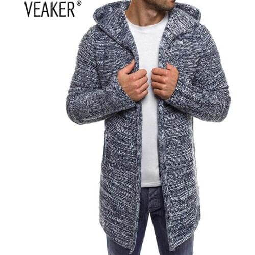 VEAKER Men's Cardigans With A Hood