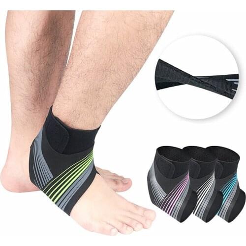 1 Pair Adjustable Ankle Bandages Anti-sprain Brace Guard for Basketball Climbing Running