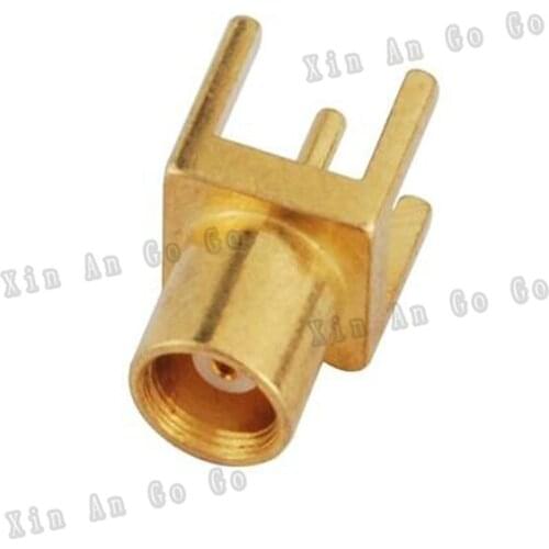 10PCS RF connector MCX-KE female PCB mount MCX female jack straight goldplated coaxial adapter free shipping