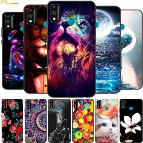 For Honor 9X Lite Case Lion Silicone Soft Back Cover for Huawei Honor 10X Lite Phone Cases Black TPU Coque Honor9X Lite 9 X Lite