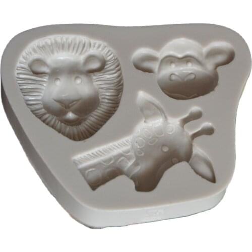 Fondant Cake Decorating Tools Diy Monkeys For Lions Giraffes Fondant Cake Mold Chocolate Bakeware Dessert Decoratingbiscuit H374