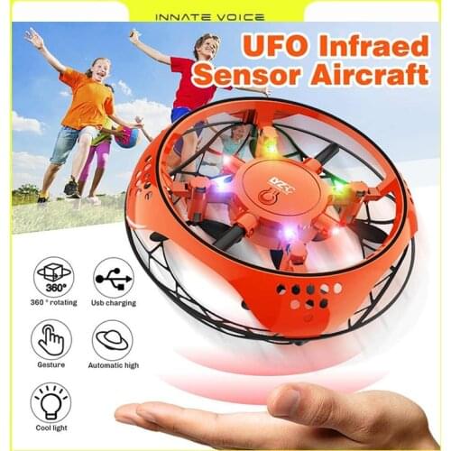 ZK50 L101 Flying UFO Mini Drone Infrared Sensing Control Uadcopter Induction LED Helicopter RC Quadcopte Controll Adult/Kid Gift