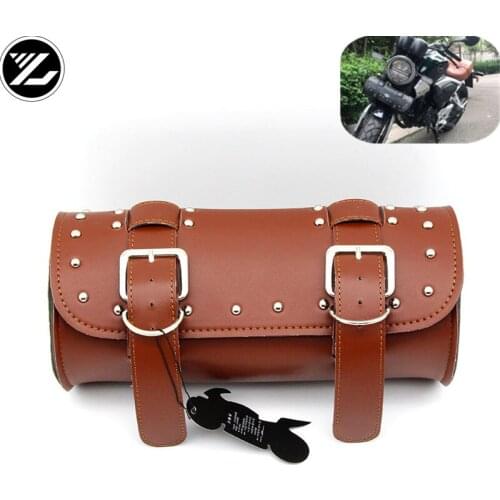 Motorcycle accessories saddle bag tool storage bag helmet water cup bag Leather Saddle Bags