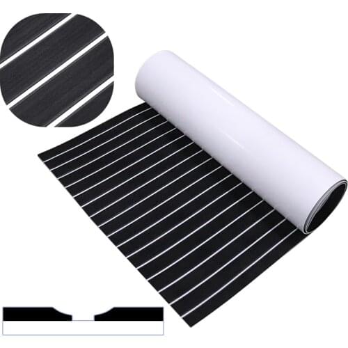EVA Foam Deck Flooring Sheet Self Adhesive Inflatable Boat Marine Accessories Kayak Yacht Bathroom Supboard Paddle Pad Mat Black
