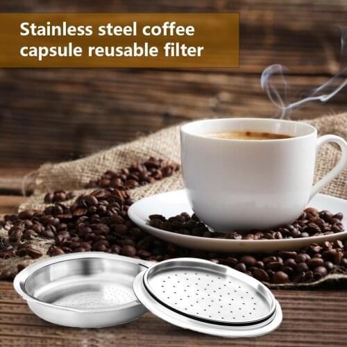 Stainless Steel Coffee Filter Cup Reusable Coffee Capsule for Senseo Coffee Machine with Spoon Brush For Kitchen Accessories