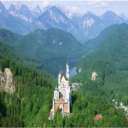 Wholesale Nature scenery forest mountain vinyl 3d wall mural for living room TV background 3d photo mural fresco Papel de parede