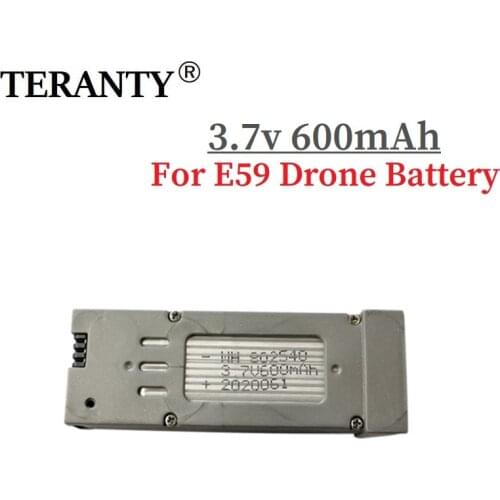 Original 3.7v 600mAh Lipo Battery For E59 Battery RC Quadcopter Spare Parts 3.7V Rechargeable Battery For E59 Drone 1PCS