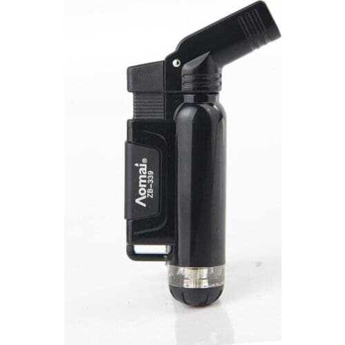 Personalized Cool Elbow Straight Into The Windproof Lighter Butane Gas Mens Smoking Gadget Designed for Cigar Cigarettes Gifts