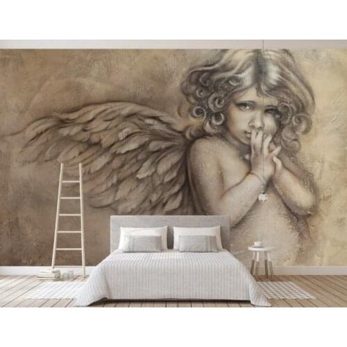 Custom 3D Photo Wallpaper European style 3D stereo relief little angel Mural Roll For Living Room Bedroom Background Wallpaper