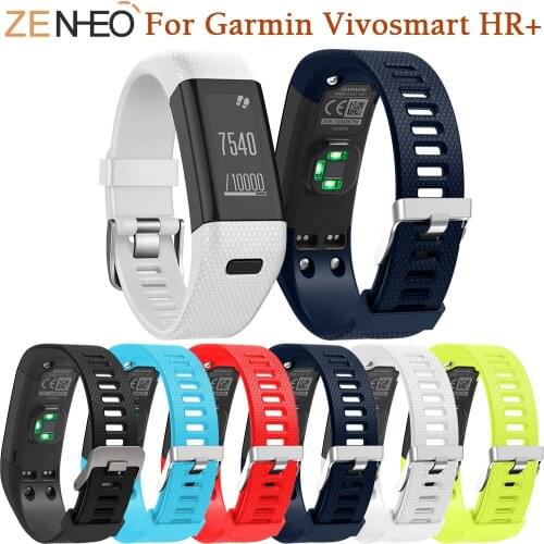 Watch Band Replacement Soft Silicone Bracelet Sport Strap For Garmin Vivosmart HR+ Smart Watches Band For Garmin Vivosmart HR