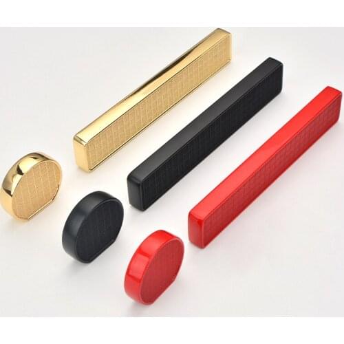 Modern Zinc Alloy Black Gold Door Handles Kitchen Cabinet Handles Solid Drawer Knobs Fashion Furniture Handle Hardware gules