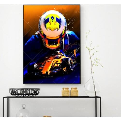 Modern Home Decor Lando Norris F1 Abstract Poster Canvas Painting HD Print Modular Wall Art Picture Living Room Decoration Frame