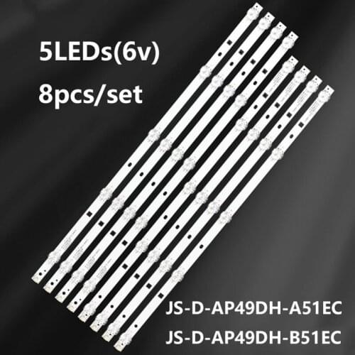 LED Backlight strip 5 lamp for JS-D-AP49DH-A51EC B51EC (70425) 14-01490D1603A B