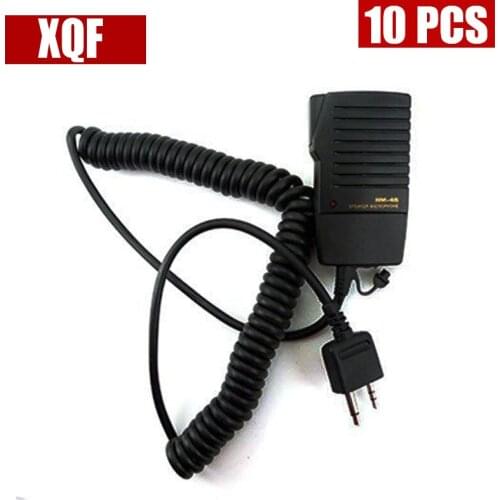 XQF 10PCS HM-46 Handheld Speaker Mic for ICOM IC-V8 V82 V85 IC-T2H T8A 2AT E90 W32A Radio