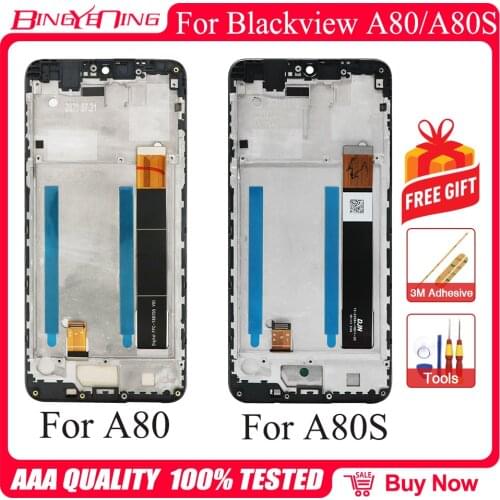 100% Original 6.21 inch For Blackview A80 Android 10.0 LCD&Touch Screen Digitizer with frame Display module