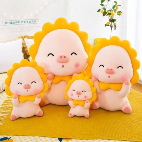 Zqswkl 35/45/65cm sunflower pig pillow hugs doll plush toy dolls children girls birthday gift kids kawaii plushes cute soft toy