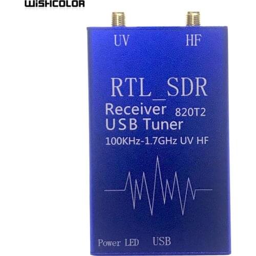 820T2 For RTL SDR Receiver USB Tuner 100KHz-1.7GHz UV HF RTL2832U + R820T2 For Radio Communications