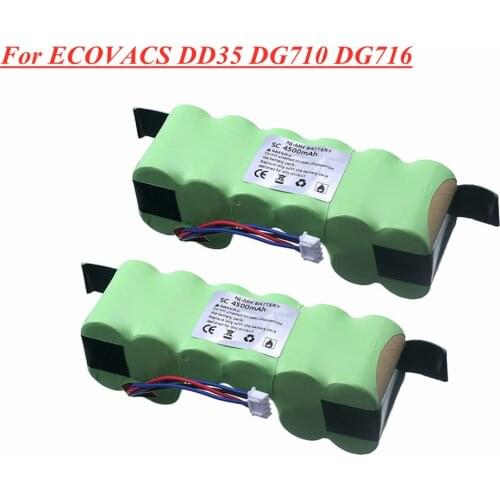 2pcs 12v 4500mah Battery Pack for ecovacs deebot OZMO 902 901 610 Robot Vacuum Cleaner Battery Parts Accessories