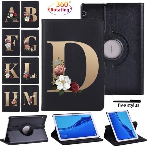 Tablet Case for Huawei MediaPad T3 10 9.6" 360 Degree Rotating Leather Case for MediaPad T5 10 10.1"