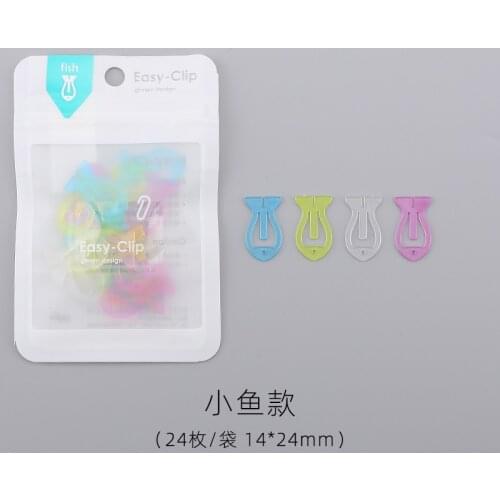 24 peak pen head color paper clips round pins back-shaped buckle clips difference pins cute heart-shaped files paper clips
