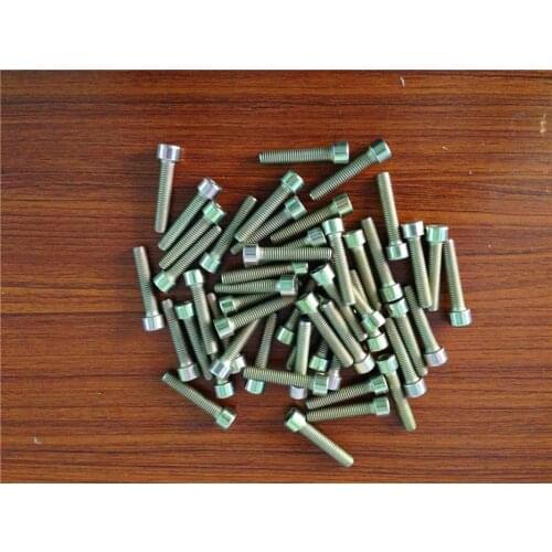 For Car Motorcycle carbon steel 8.8 grade cylindrical head Hexagon screw / cup head screw plated Zinc M8*40 yellow