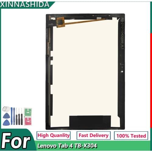 For Lenovo Tab 4 TB-X304L TB-X304F TB-X304N/X X304 LCD Display Touch Screen Panel Digitizer Assembly Replacement 10.1" New LCD