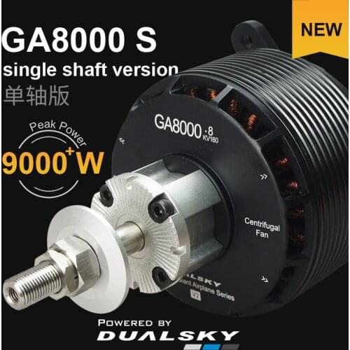 Dualsky GA8000 8KW 140KV Single shaft edition for 80CC-120CC 3D Giant airplane and e-conversion of gasoline airplane
