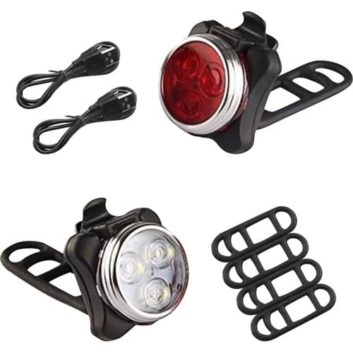 USB Rechargeable Cycling Bicycle Light Mountain Bike Super Light Charging Taillight Outdoor Headlight Front Tail Clip Light