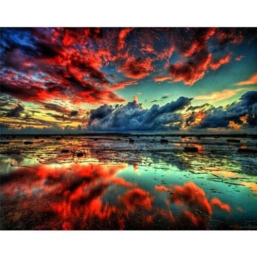 GATYZTORY Frame DIY Painting By Numbers Picture By Numbers Landscape Wall Art Acrylic Paint For Home Decor Art