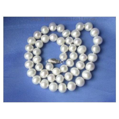 Nice 8mm-9mm Freshwater White Pearl Necklace
