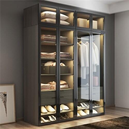 Customized Wardrobe Fashion Glass Door Closet