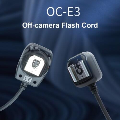 1.2m Off-Camera Flash Sync Focus Cable OC-E3 Camera Extension Cord for Canon Nikon Hot Shoe Flashlight Accessories