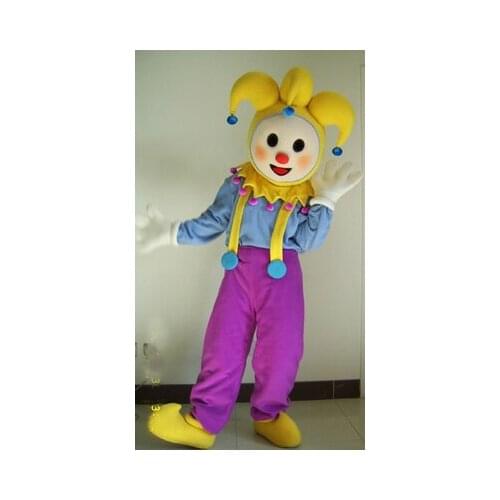 Clown Mascot Costume Cartoon Theme Anime Cosplay Costumes Carnival Birthday Mascotte Fancy DRESS Funny Colorful