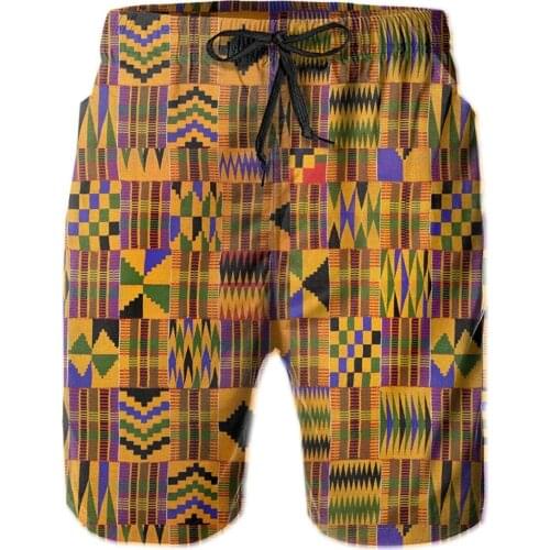 Men 's Bandana Swim Shorts S African-Print Swimtrunks Beachwear Novelty Athletic Summer Beach Shorts Outfit Pants